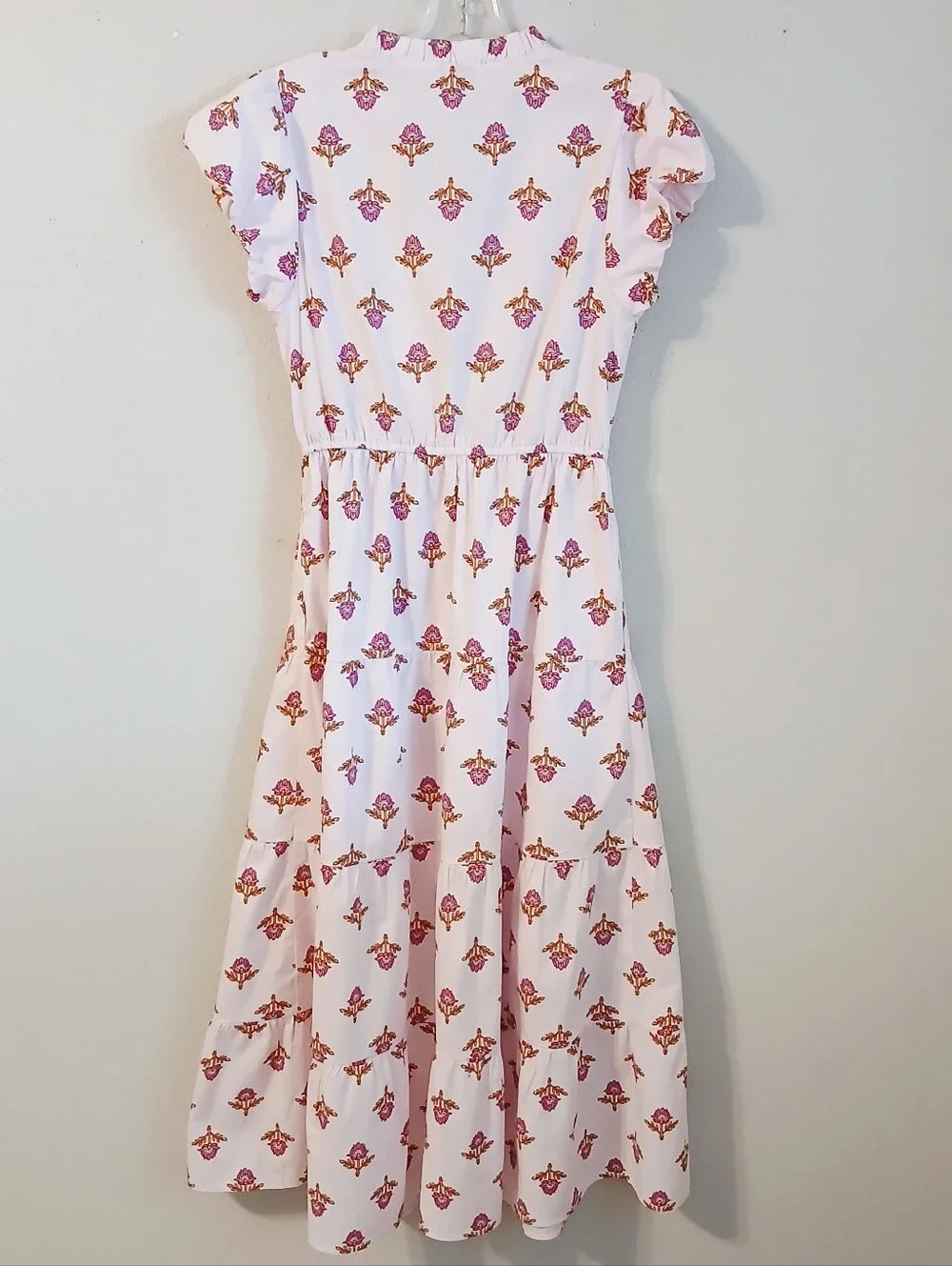 J. Crew Pink Floral Willa Midi Dress Size 2 Pink Opal Cottagecore